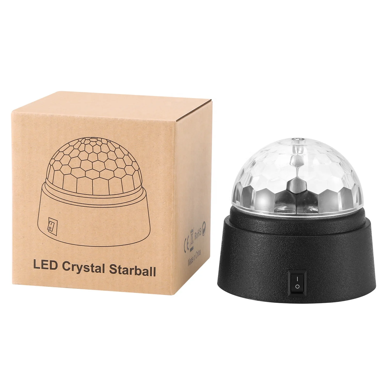 LED Sound Activated Stage Effect Light Club Speaker Night Light RGB Rainbow PC Remote Control Magic Ball Disco Party GREEN Light