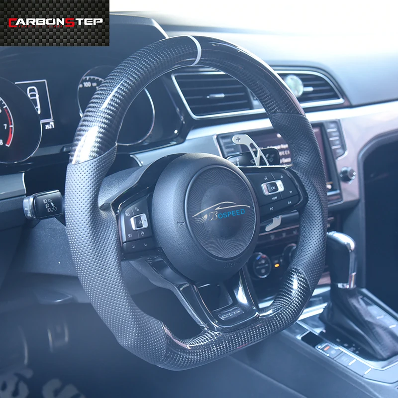 Car Accessories Interior Decoration Carbon Fibre Steering Wheel For VW Golf Gti R R-Line Gts