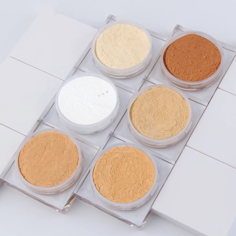 Hot Selling Press Powder Waterproof Talc Free Private Label  Custom Logo Packaging Loose Vegan Pink Makeup Setting Powder