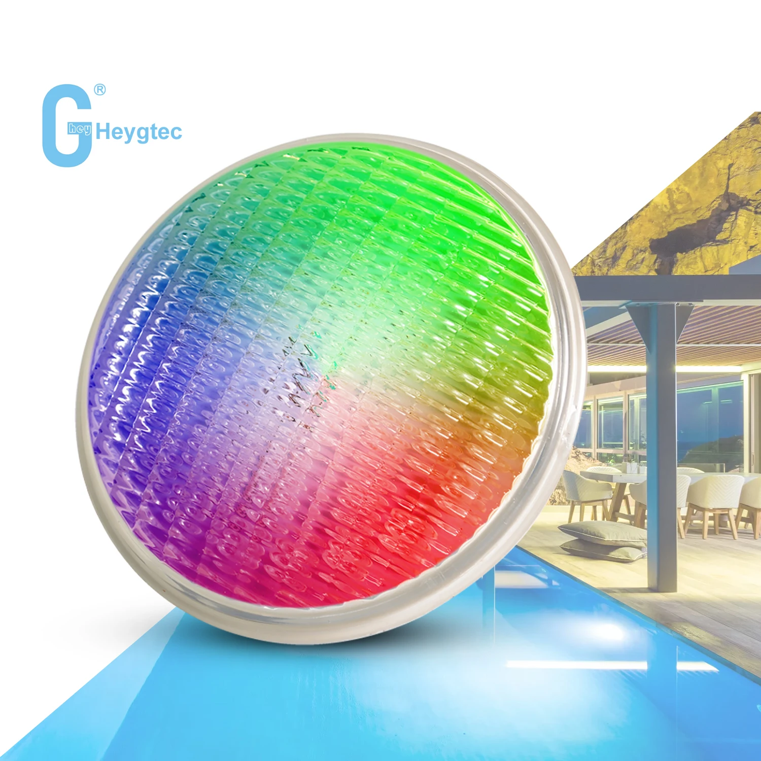 Par56 12v 18w Led RGB Underwater Swimming Pool Light 18w Power Led Pool Light Bulb with Glass Cover