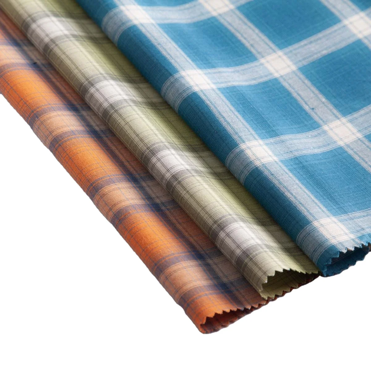 
Modern design different color poplin plaid custom cotton woven fabric 