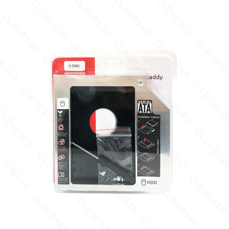 Оптовая продажа 12 7 мм HDD Caddy алюминий SATA 3 0 2 5 дюймов SSD компакт-дисков DVD корпус для внешнего жесткого диска Optibay