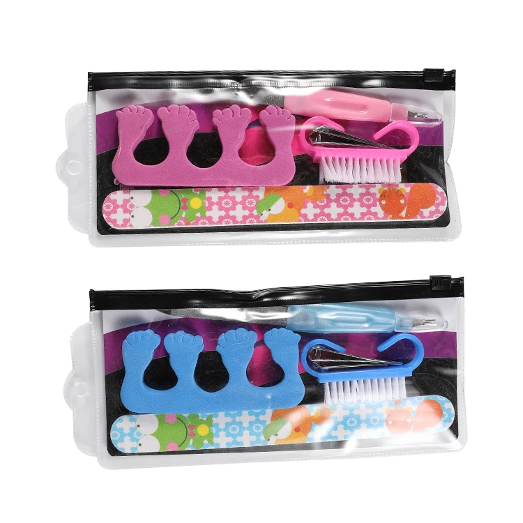 Custom Pink 5pcs Manicure Tools Nail Clipper Set Clipper Kit Men Manicure Pedicure Set with Logo