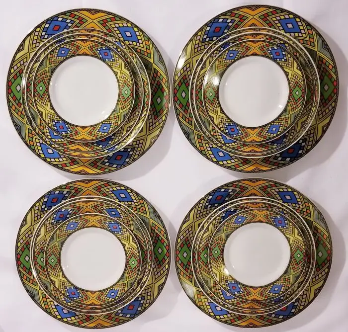 2022 hot sale 20pcs dinner set for habesha saba design