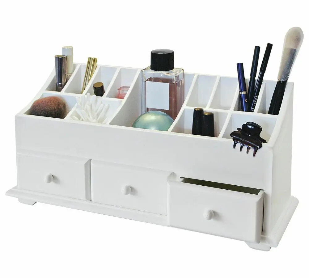 Factory High Selling Luxury 3 Tier Revolving Makeup  Storage Box  Makeup Organizer