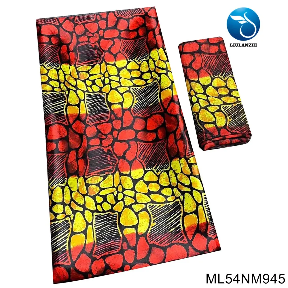 Beautifical ankara satin fabric 2 yards chiffon scarf african 4 yards satin tissu ML54NM944-953