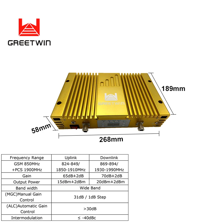 27dBm CDMA800MHz/GSM850MHz однодиапазонный усилитель сигнала, усилитель с высоким покрытием
