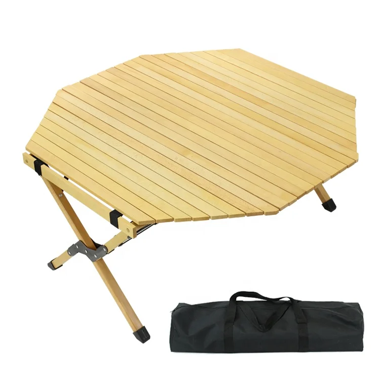 2021 new big camping portable foldable wood beech picnic table