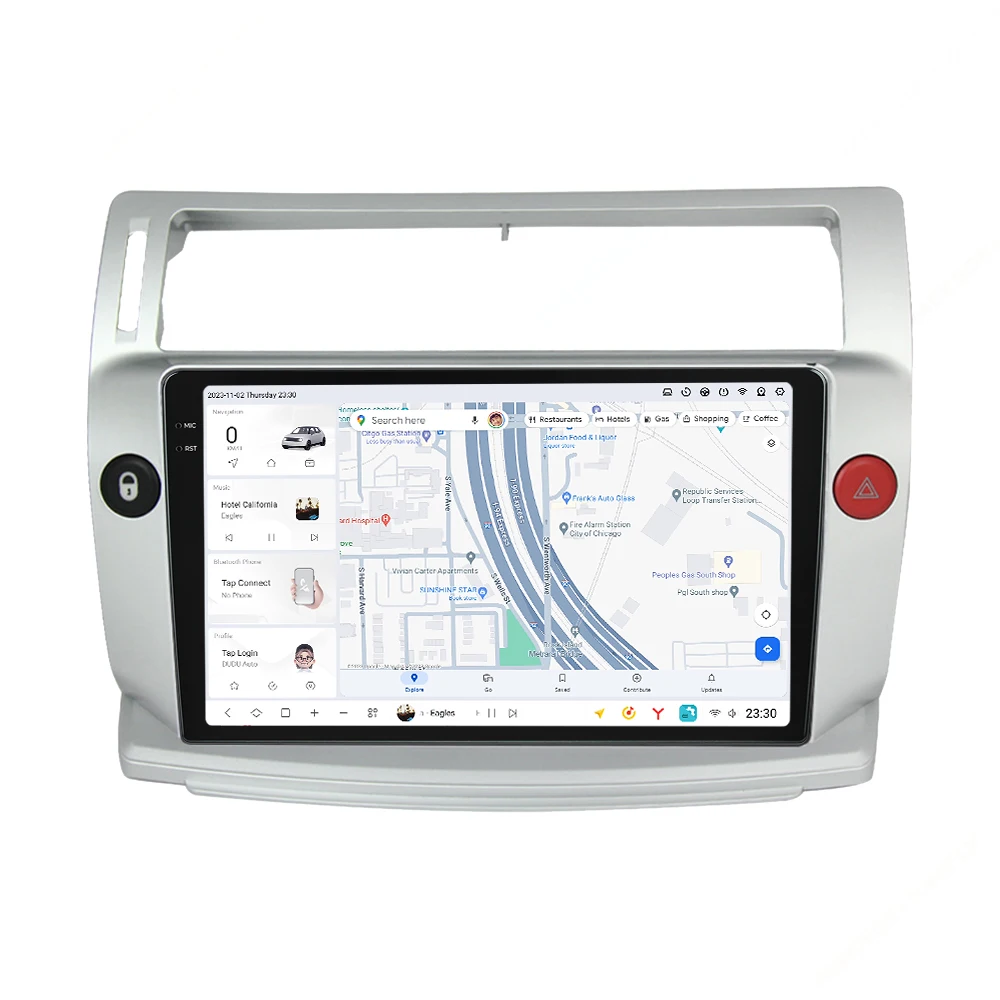 DUDUAUTO YL888 7870 android13 12 + 512 ГБ Автомобильная Мультимедийная навигация для Citroen C4 2004-2014 4G LTE WiFi 2 din Авто Радио DSP BT