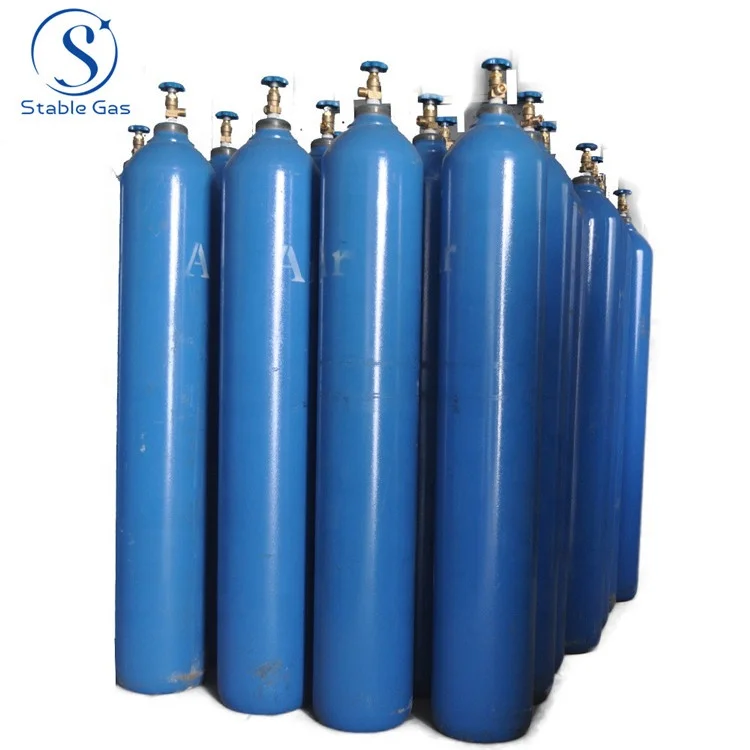 High Pressure 40L Argon Gas Cylinder Price High Purity Industrial 99.999% Argon Gas Prices