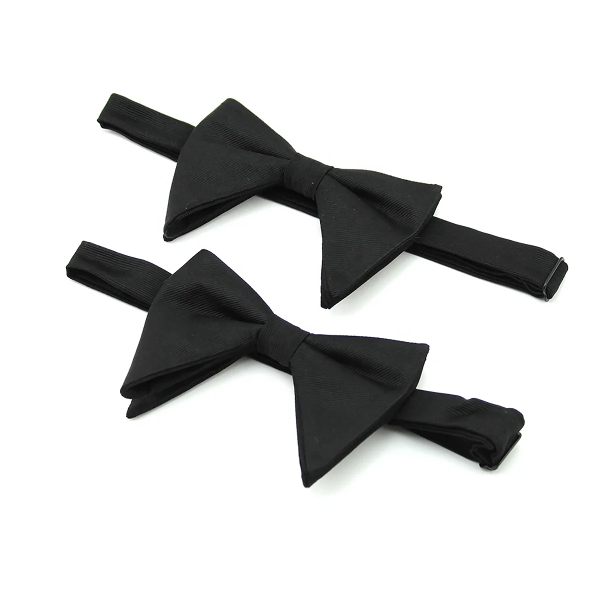 Noeud Papillon ручной работы роскошные чистого шелка с большим декоративным бантом партии Repp сплошной цвет черный Pretied Регулируемый больших размеров для мужчин есть большие галстуки