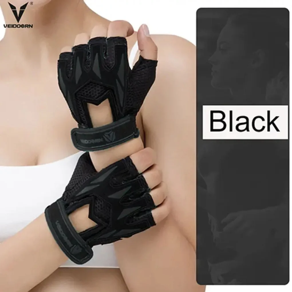 Customized Logo Weightlifting Gloves for Men Women Polyester Non Slip Grips Breathable Gym Fitness Gloves