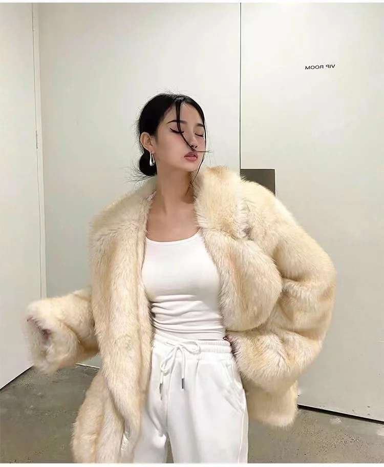 2022 Luxury Winter Fur Coat Fashion Racoon Genuine Fox Fur Coat for women