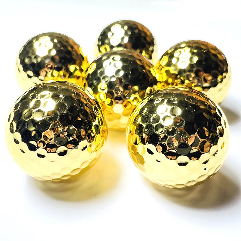 New Arrival Plated Golden Golf Balls,Golf Gifts For Him Or Her,Customized Logo and Customized Packaging Golf Balls