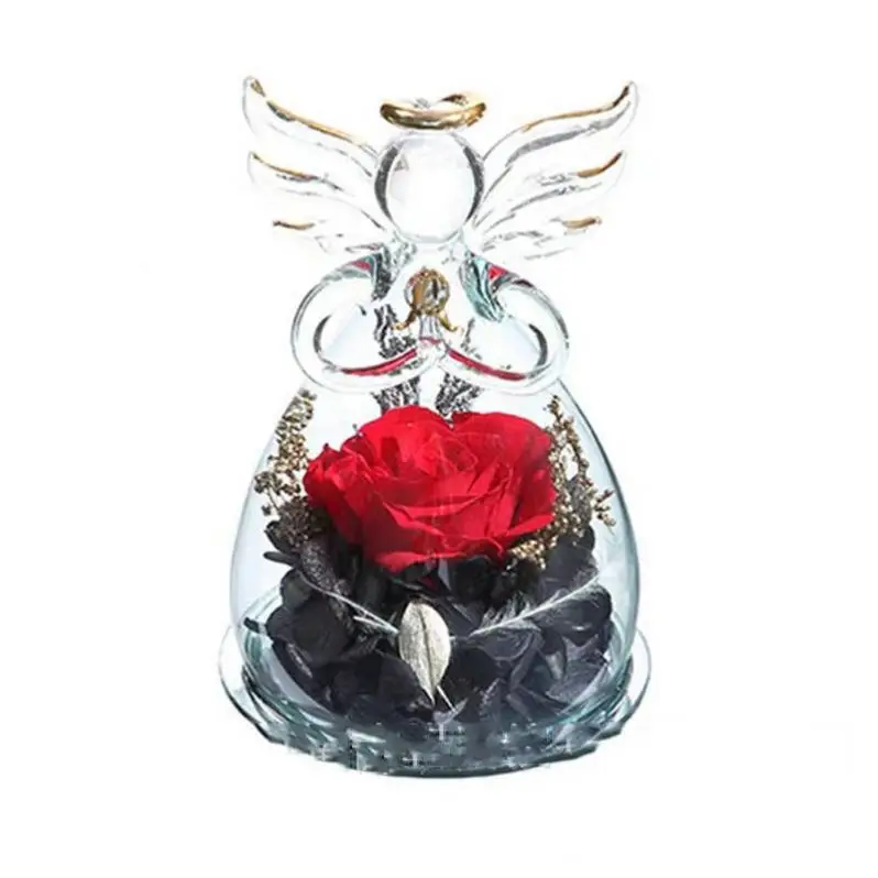 Valentines Day Gift 15*10cm Preserved Rose 50 Colors Forever Stabilized Eternal Roses In Glass Dome For Mothers Day Gifts