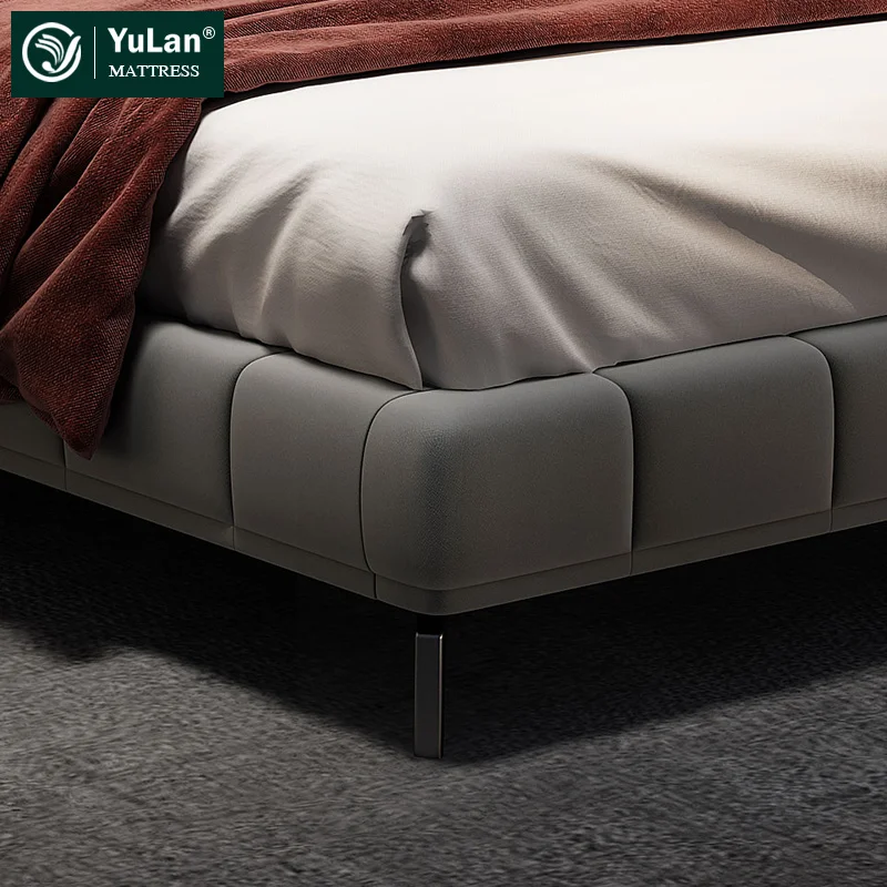 High Quality Modern Design Bedroom Furniture Set  King Size Leather King Beds