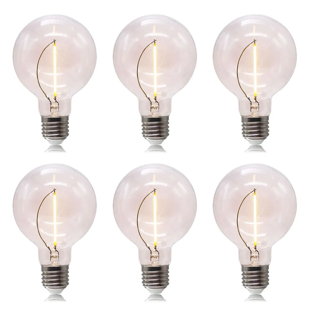 Edison B22 E26 E27 Antique Brass Light Bulb in G80/95/125 round Squirrel Cage Design 25W 40W 60W Vintage Lamp 2200k-2700k