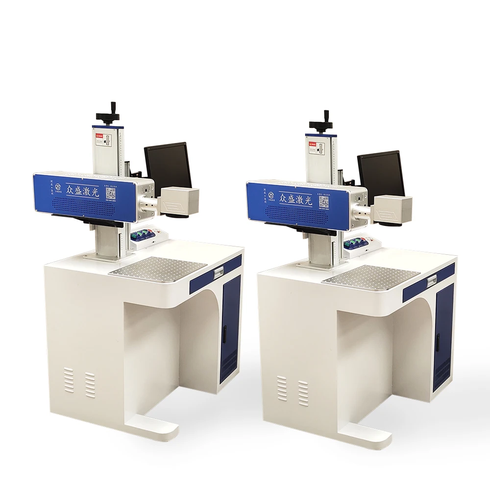 Desktop potable galvo co2 laser marking machine for Wood, Metal, Plastic tube, acrylic, leather