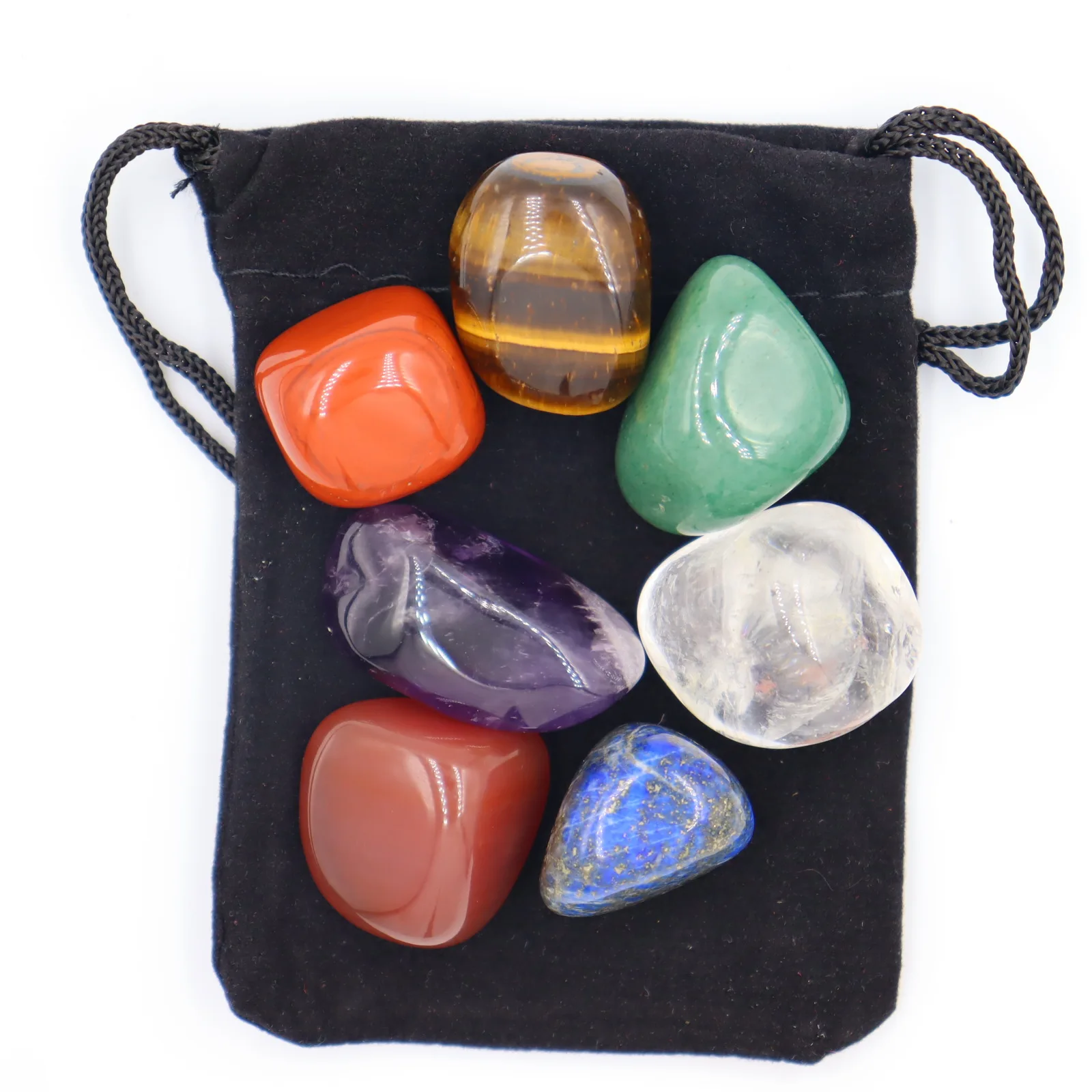 Bestone Natural Chakra Healing Stone Yoga Energy 7 Chakra Stone Set Semi-precious Stone Crafts Gemstone Jewelry