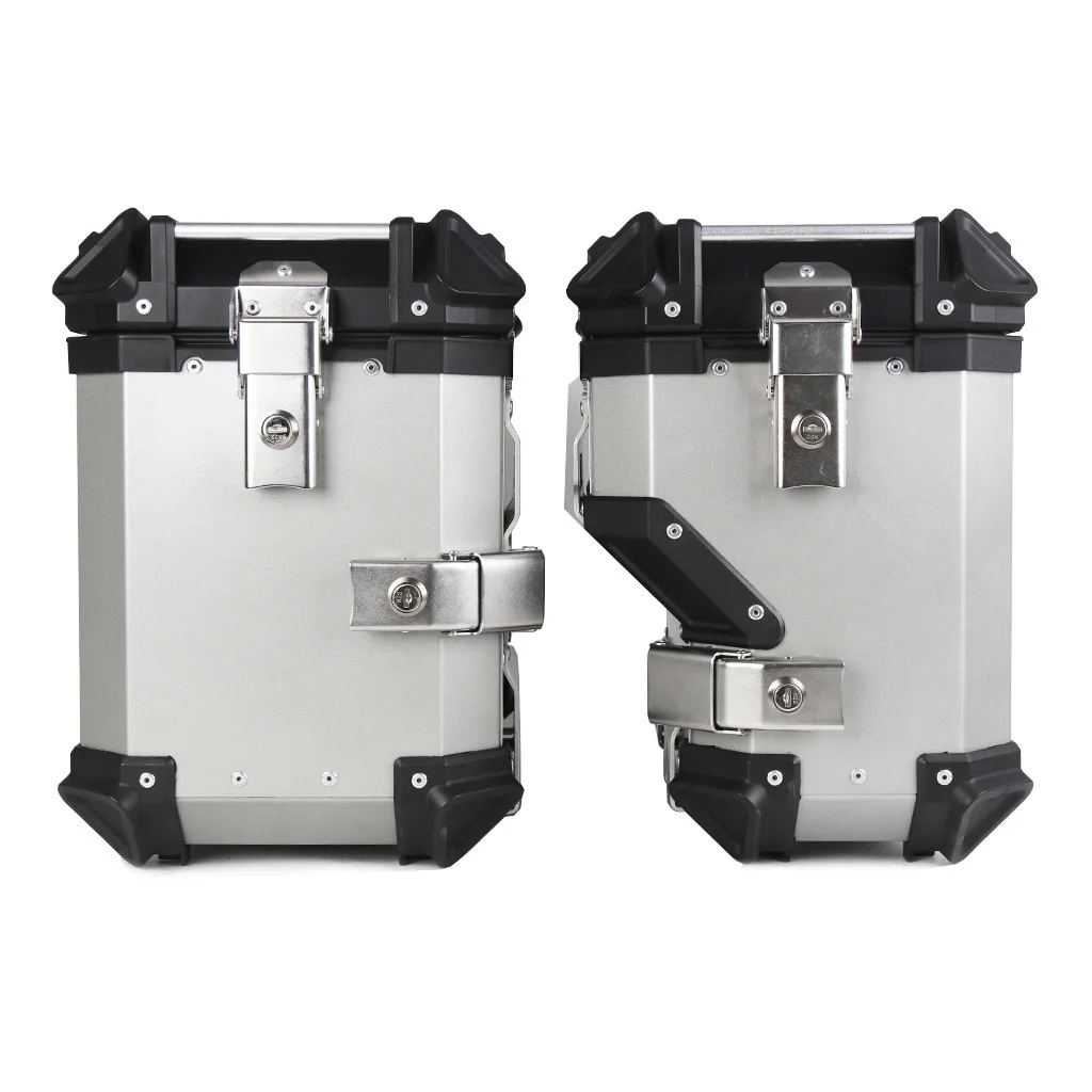 with general purpose bracket anti-fall anti-collision trunk travel essentials motorcycle 38L aluminum alloy side box