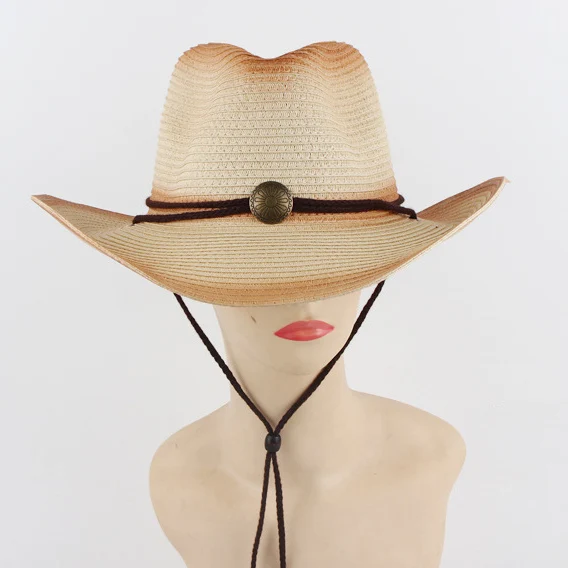 Popular SUMMER 100%PAPER FASHION COWBOY STRAW HAT