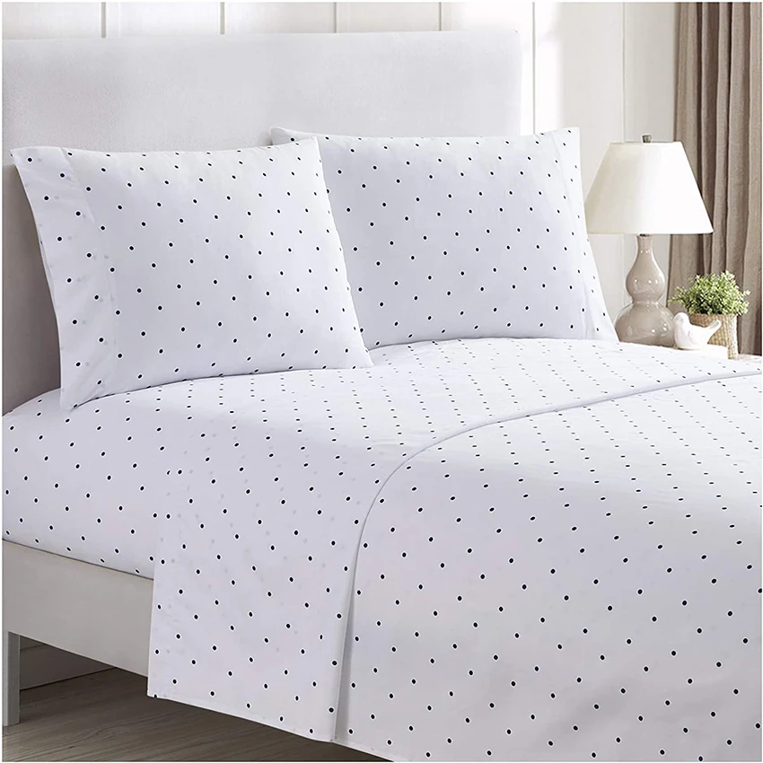 Low Price Beautiful Floral Printed Fitted Bedsheet
