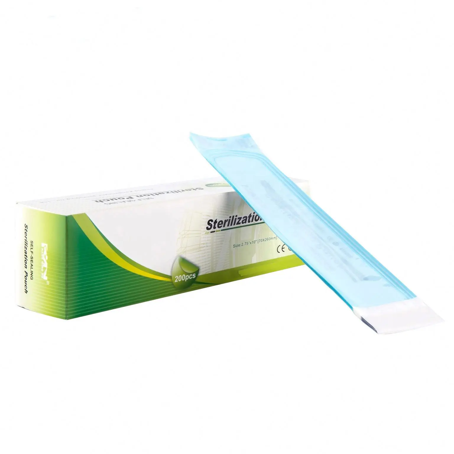 Self sealing medical sterilization packing pouches autoclave bags 200pcs/box