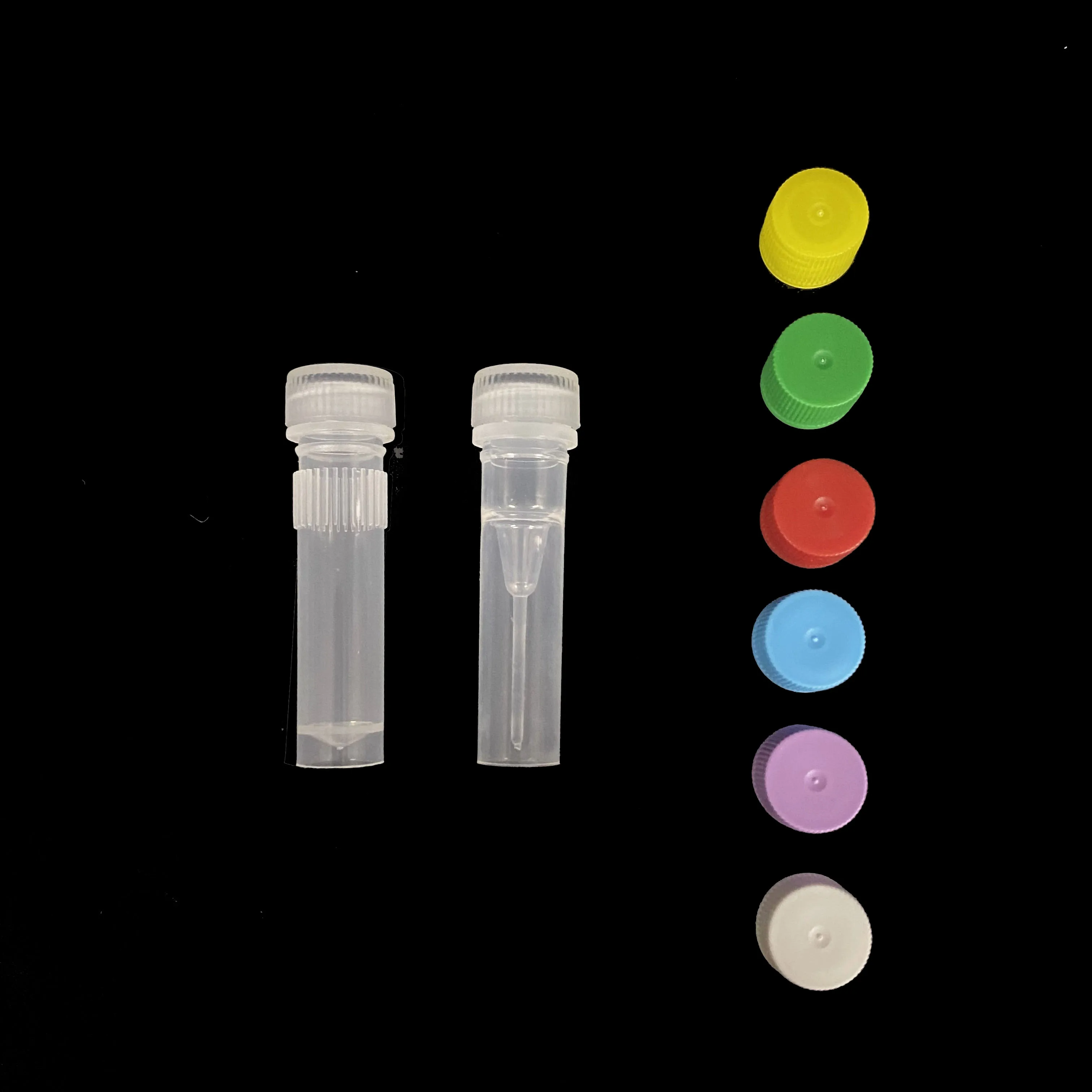 Laboratory Plastic Flat Bottom Cryovial Tube 0.5ml 1ml 1.5ml 1.8ml 2ml Micro Cryogenic Vial Tube with Screw Lid Cryotube