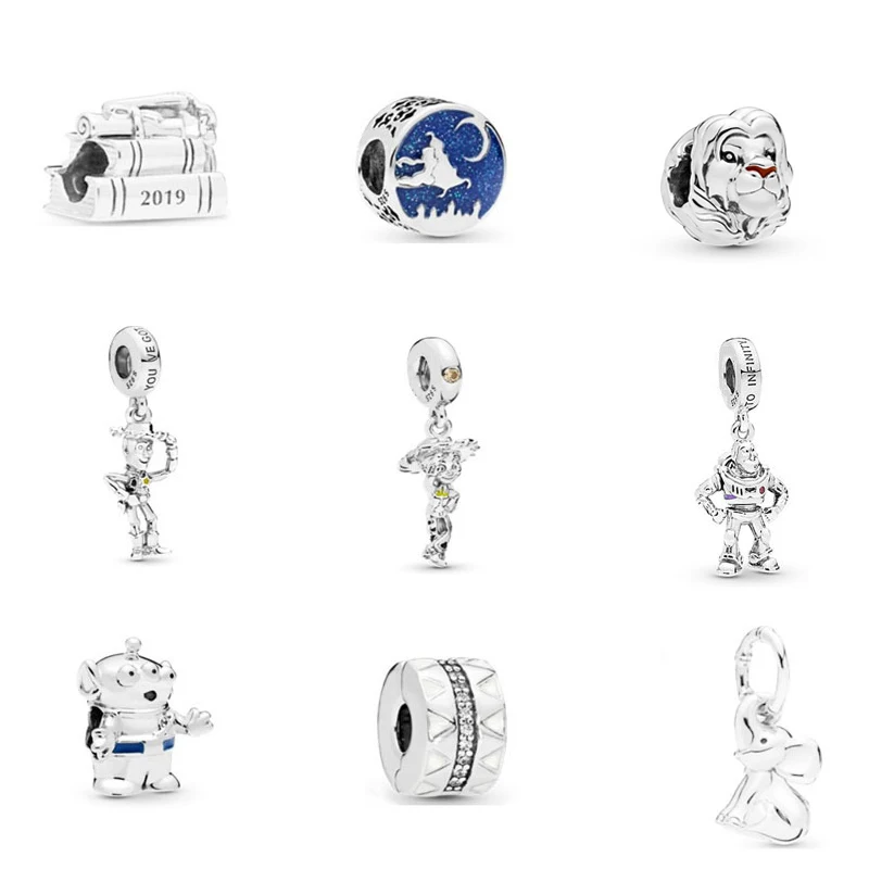 925 Sterling Silver  beautiful Pendant charms beaded fit Original bracelets women DIY  jewelry Making