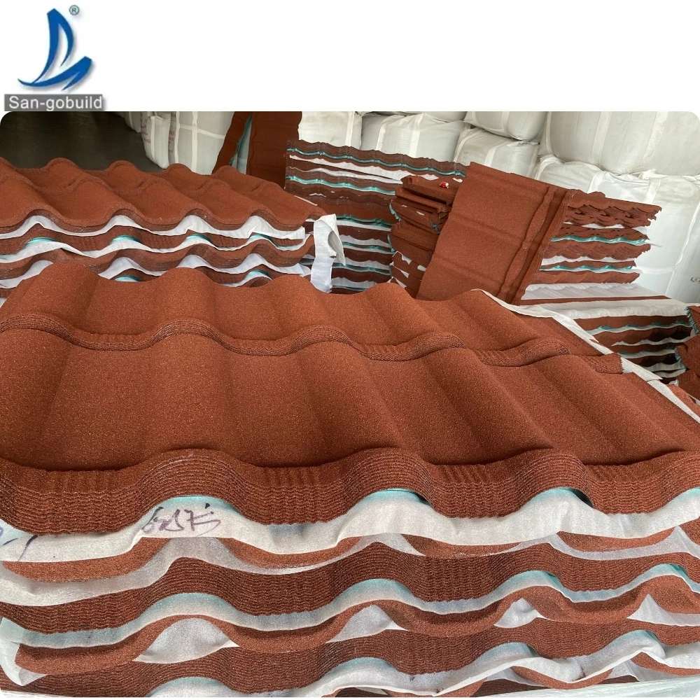0.33-0.45mm Alu-zinc Roofing Sheet Factory Price The Philippines Bond Stone Coated Metal Roof Tile