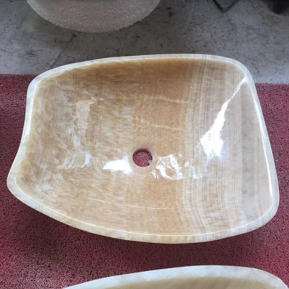 BOTON STONE Wholesale Design Chess Round Shape Natural Stone Wash Basin Handwash Basin