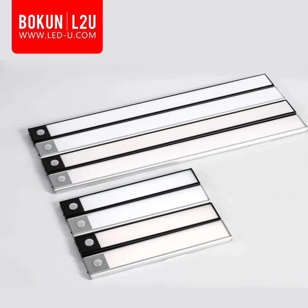  BOKUN PIR Sensor Cabinet Light Super Thin Home Lighting Wardrobe Wireless Switch Portable USB Charging