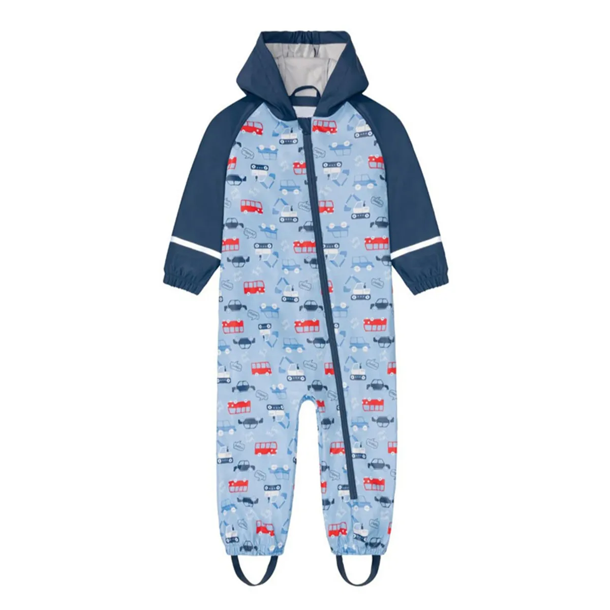 Kids Jumpsuit for Girls Waterproof Overall Girls PU Rain Pants Children Raincoat Baby Hooded Rainwear For Boys And Girls Clothes