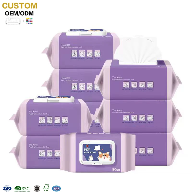 Оптовая продажа влажные салфетки для щенков и собак