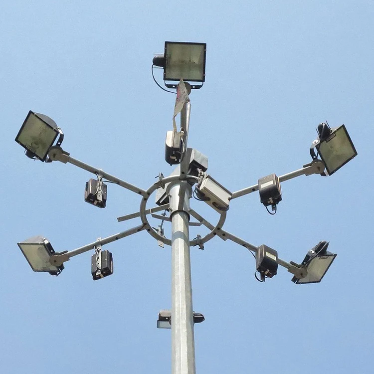 Railway Platforms 30m High Mast Light Pole High Pole Lamp Post for Ball Court Sports Stadium Airport Square
