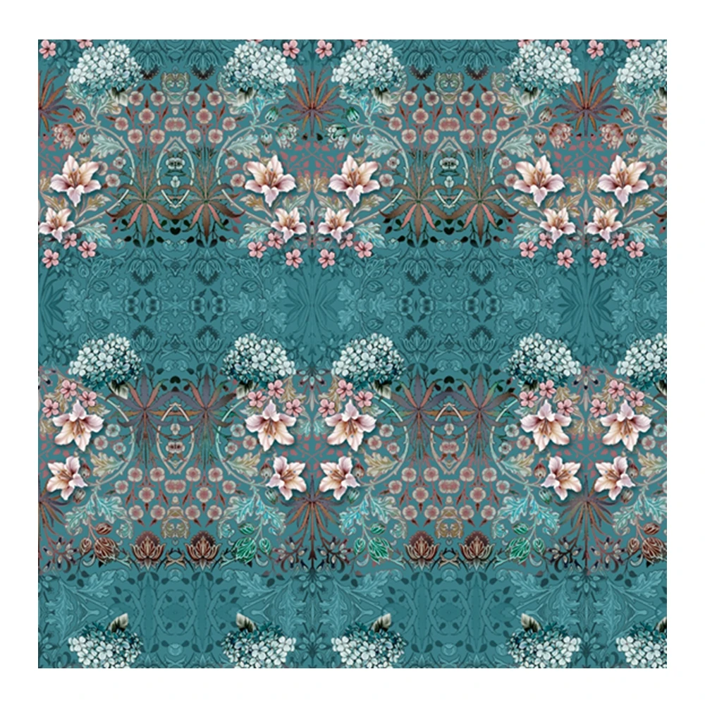 Polyester koshibo crepe personal tailor classic and gracious fashion  digital for wedding ladies print designer tops fabric
