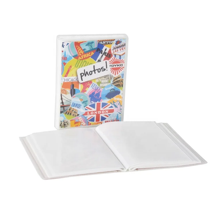 In Stock Removable Insert Clear View PP Covers Photo Album with White Background Pockets for 24 sheet 48 Pockets 4x6 Photos