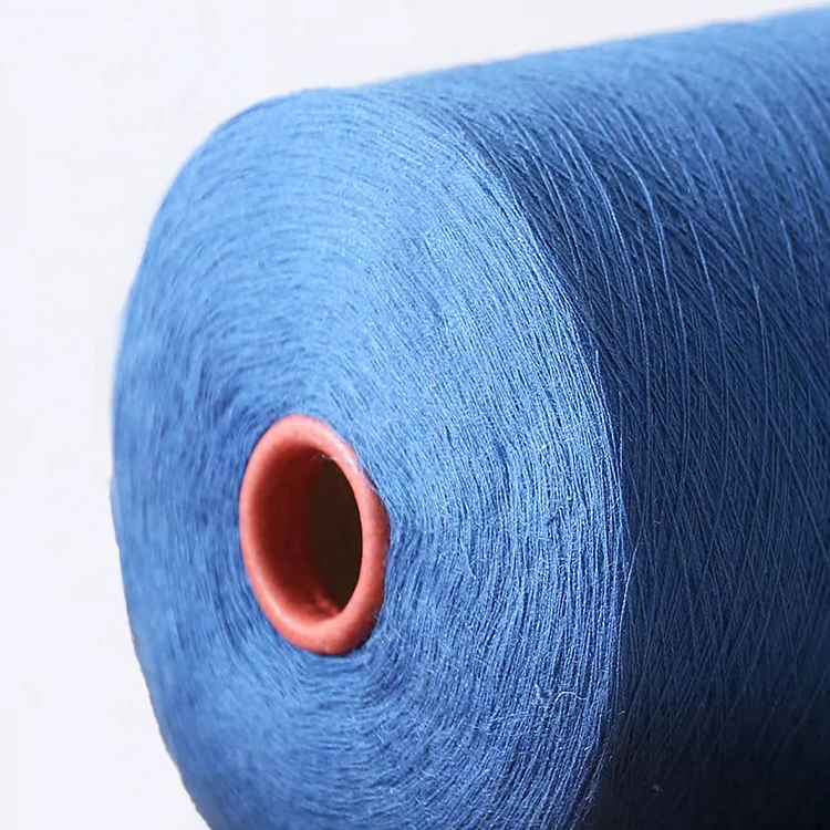 China Factory Wholesale natural color and dyed hemp yarn for weaving 2/30S 45% Cotton 55% Linen yarn