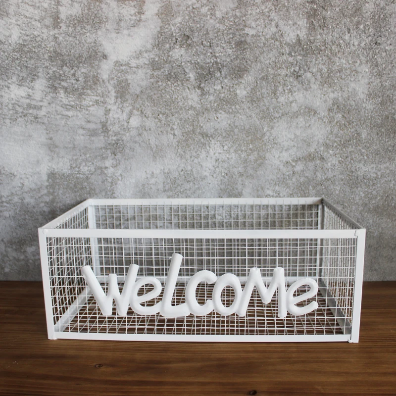 Grid Wall Hanging Basket Metal Shelf Living Room Storage Wholesale Iron Storage Holders & Racks Multifunction Single Square 6~10