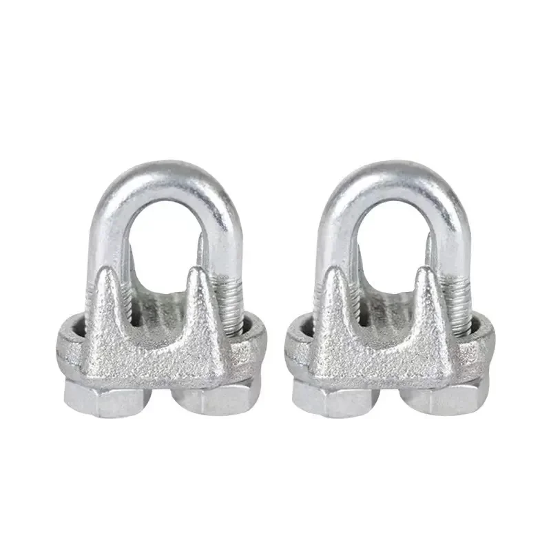 HLM Galvanized Adjustable Fasteners Malleable Casting DIN1142 Wire Rope Clip Customizable Packing Rigging Hardware