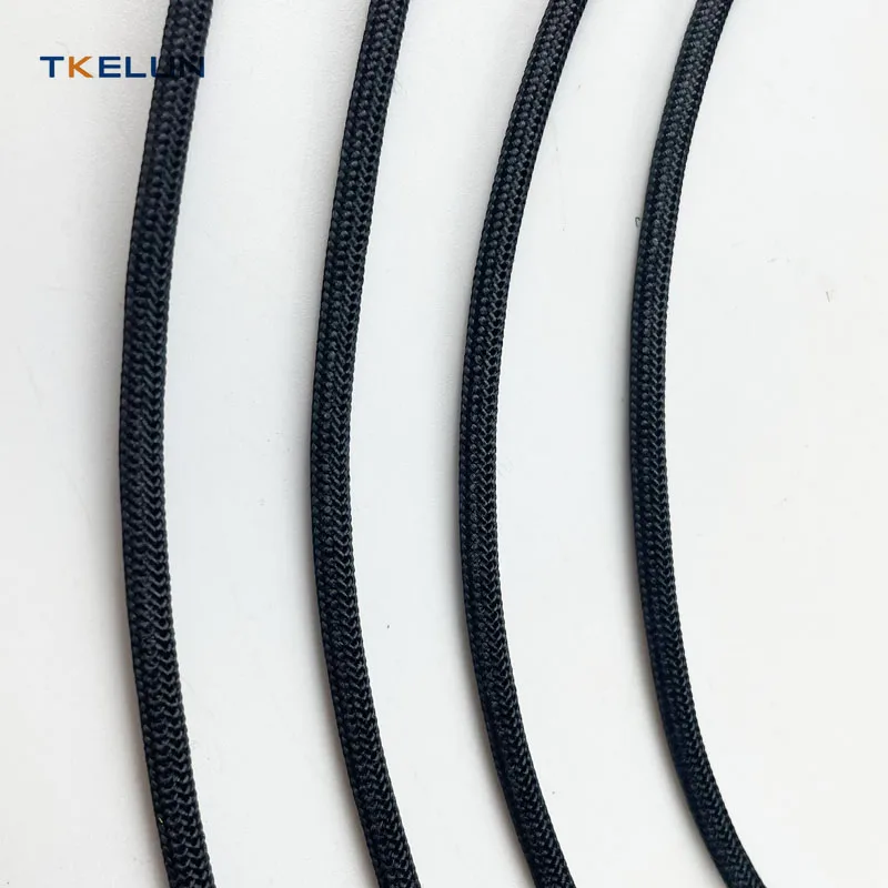 Fire Proof High Strength Black Aramid Double Braided Rope