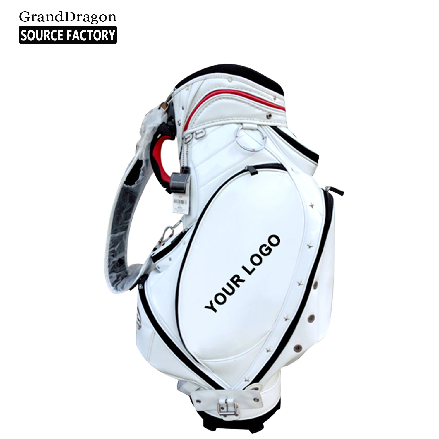 lightweight carry stand golf bag sunday custom waterproof Vintage Leather with Side Pockets pencil golf bags