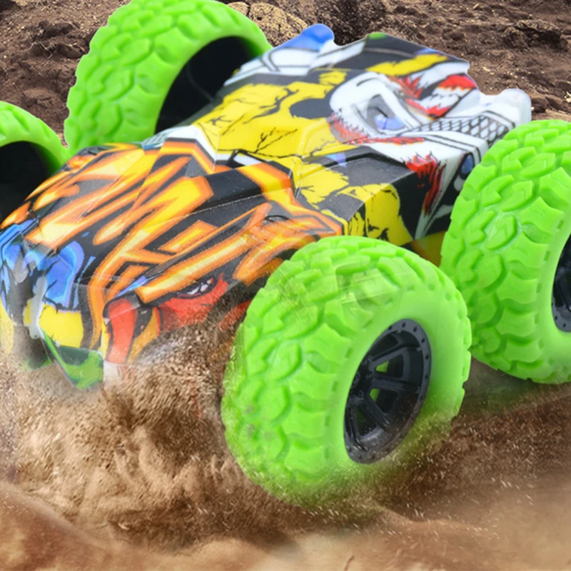 Rotation Car Toy Set Mini Stunt Car Double-Sided 3D Flip Control Mini Toy Car for Children