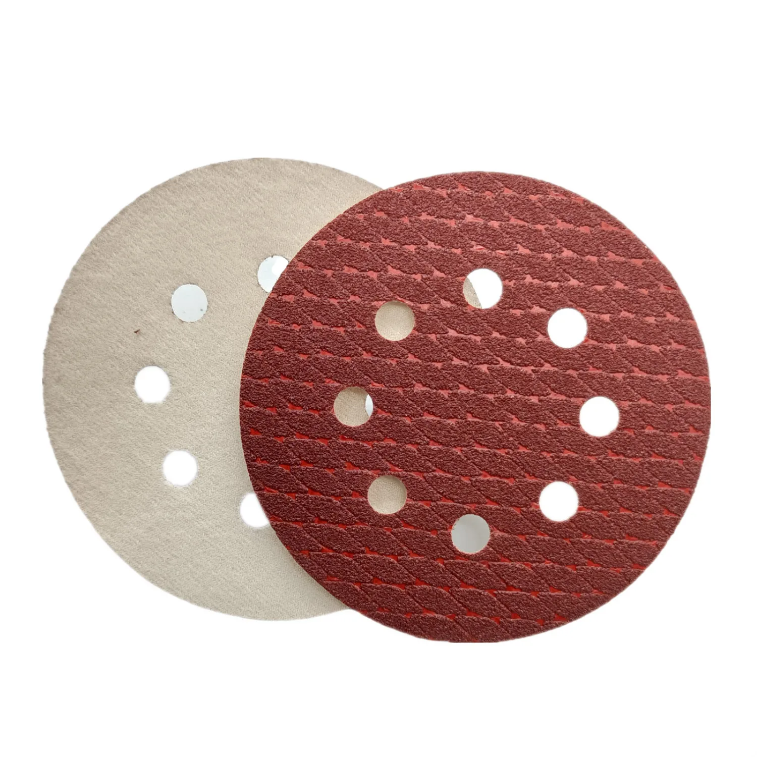 Премиум Konaflex 5 дюймов (125 мм) с 8 отверстиями алюминиевый оксид крюк и петля Pyraimd красный шлифовальный диск наждачная бумага