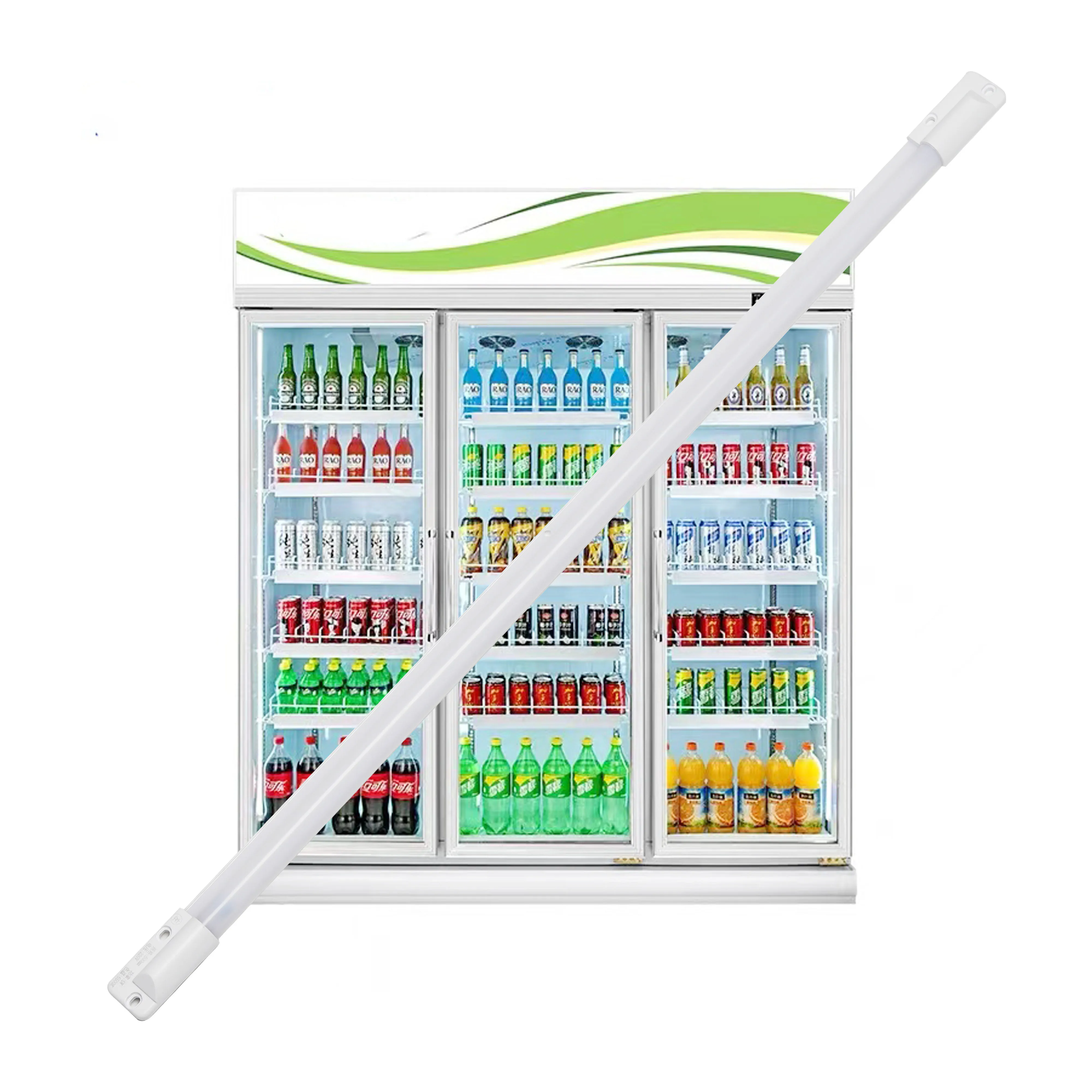 Цена по прейскуранту завода 12-220V вертикальный морозильник светодио дный светильник IP65 Водонепроницаемый светодио дный светильник для холодильника