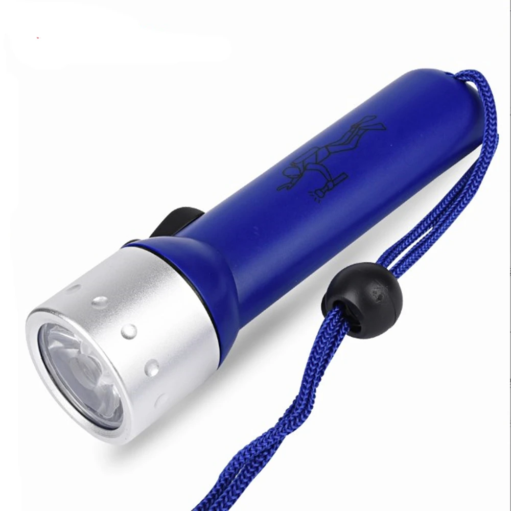 Water proof and deep water 100M professional scuba underwater flashlight diving led super powerful with push button