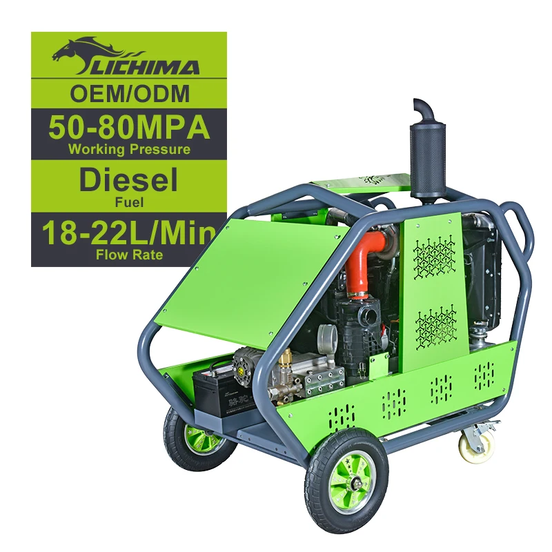 45Hp 22L/Min Heavy Duty Sewer Cleaning Machine Drain Cleaner Unblocker Pipeline Dredging and Drainage