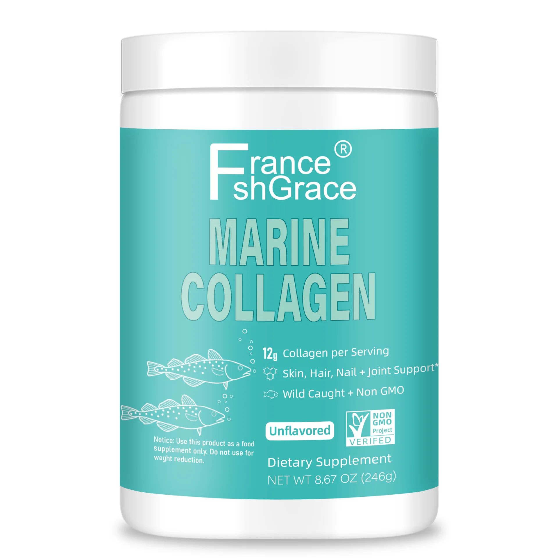 High Quality Marine Collagen Peptide Powder for Skin Hair Nails & Joint Support Animal Extract Supplement with Halal Certified