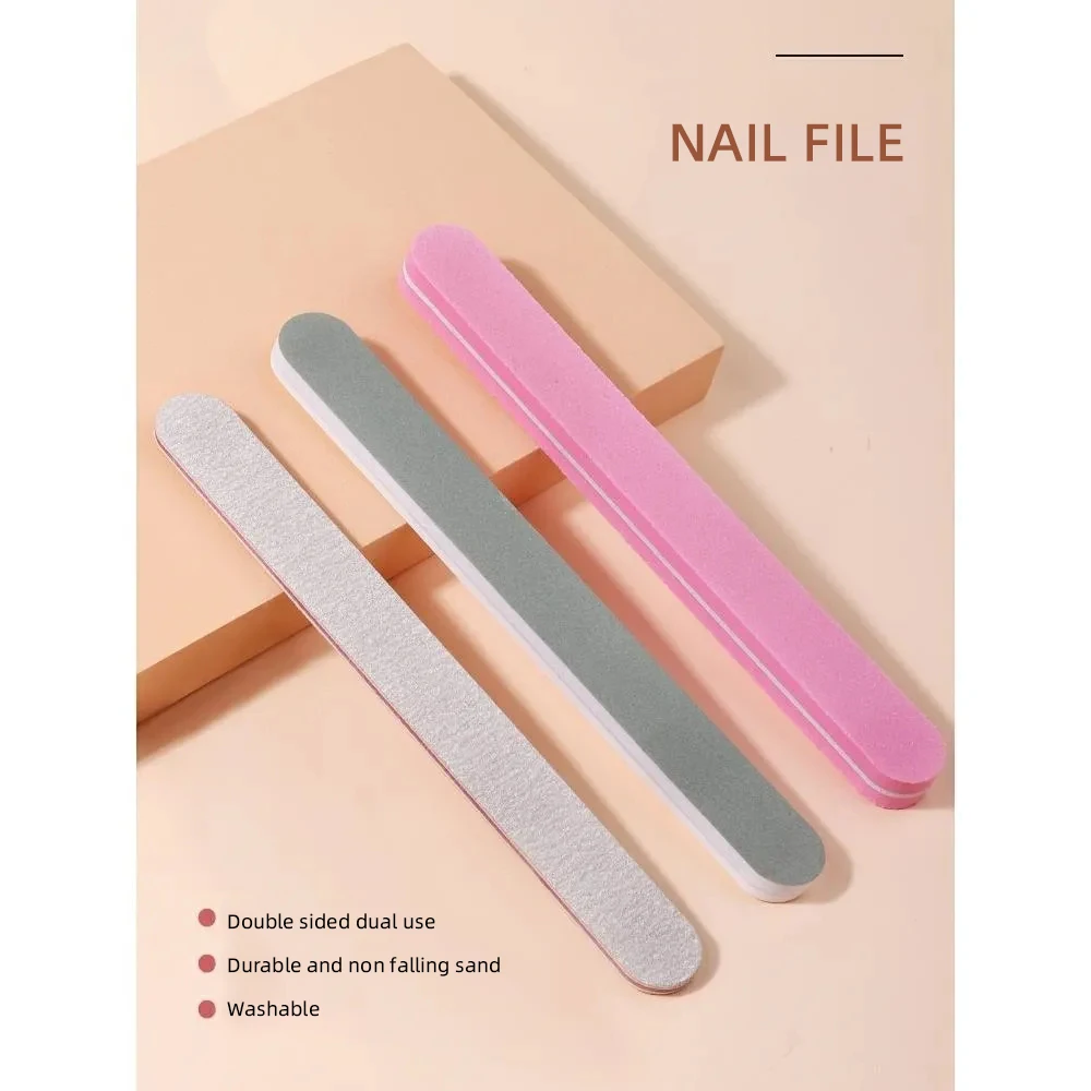 Professional 5 Pcs/set Emery Board 100 180 Grit Zebra Double Side Nail File