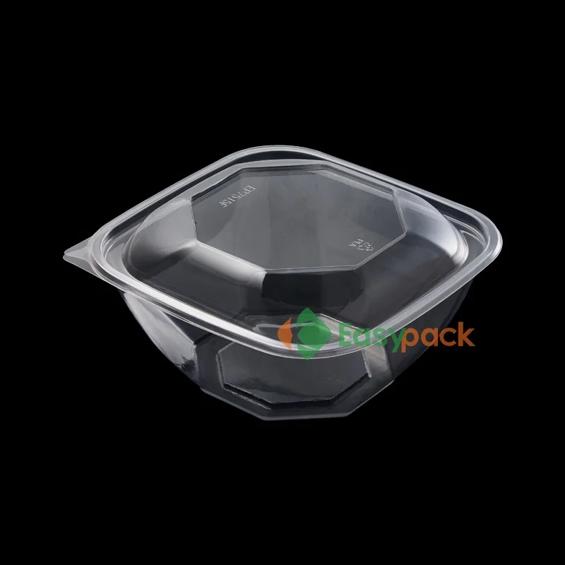 50oz eco-friendly plastic salad food container recyclable disposable